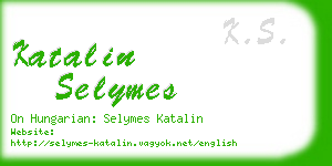 katalin selymes business card